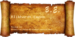 Blikhardt Emese névjegykártya