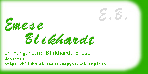 emese blikhardt business card